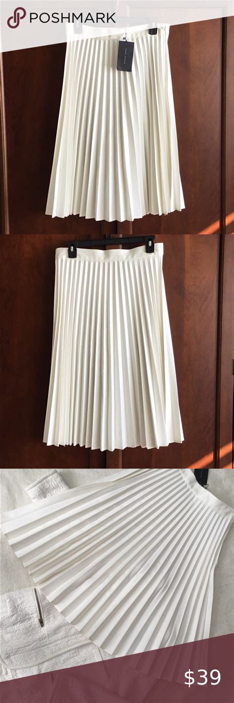 zara skirt white|zara pleated midi skirt.